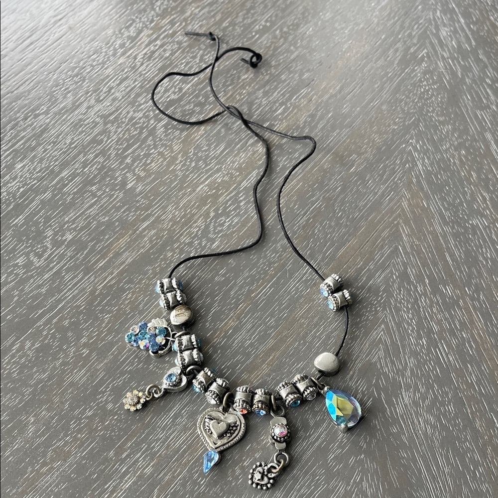 OTAZU Elegant Silver Charm Necklace